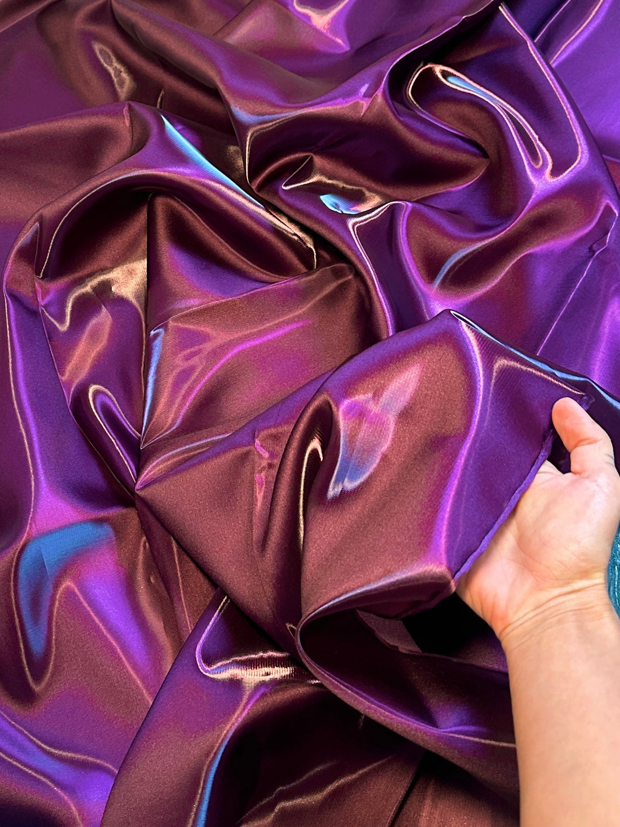 Liquid Bridal Satin Eggplant Purple