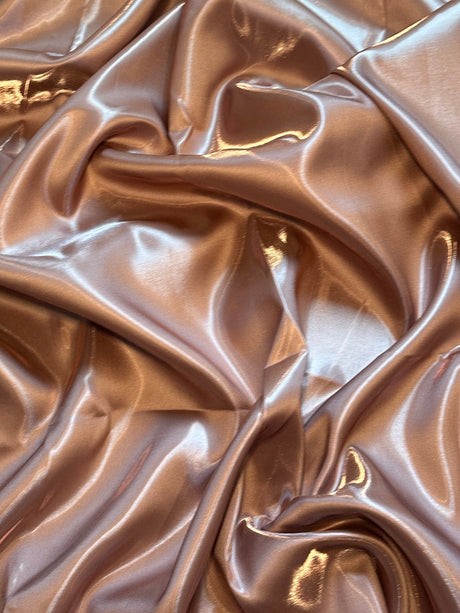 Liquid Bridal Satin Rusty Rose