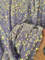 Stretch Sequin Velvet Lilac