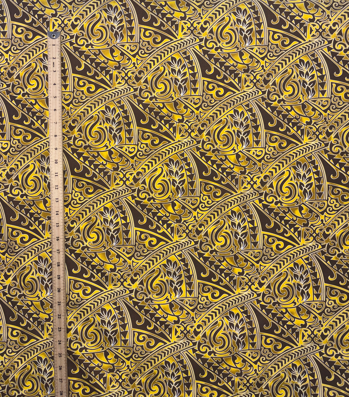 Poly-Cotton Fabric Traditional Polynesian Tattoo Triangle Formation Design