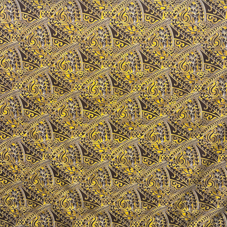Poly-Cotton Fabric Traditional Polynesian Tattoo Triangle Formation Design