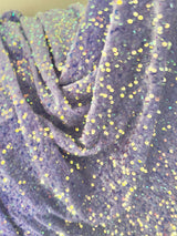 Stretch Sequin Velvet Lilac