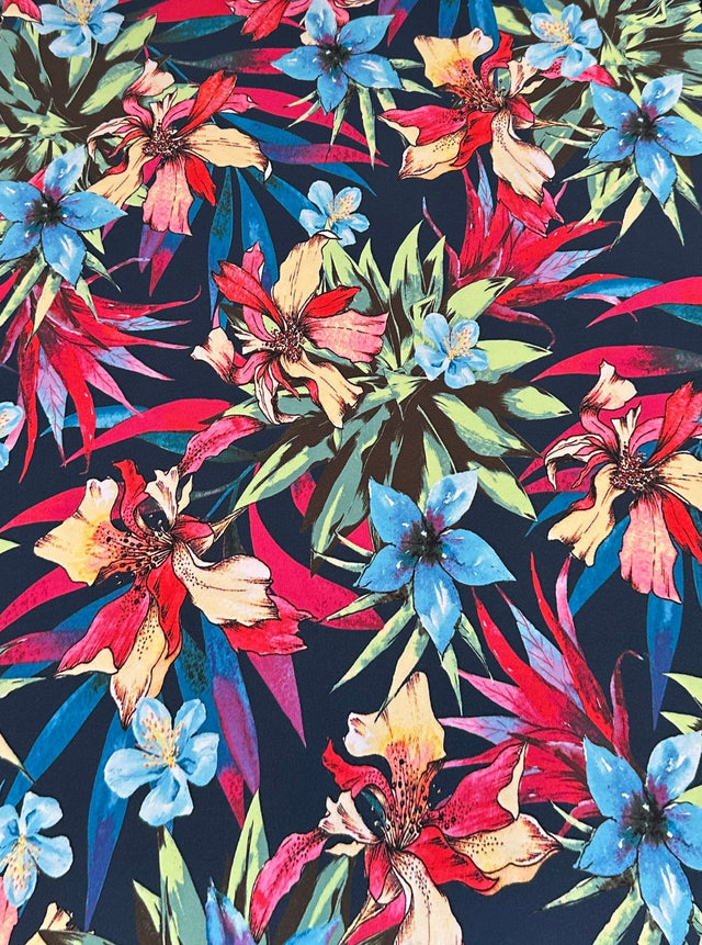 Printed Nylon Spandex Floral Print