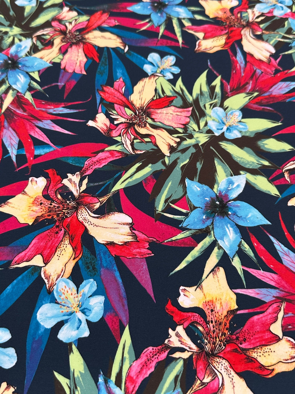 Printed Nylon Spandex Floral Print