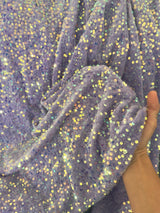 Stretch Sequin Velvet Lilac
