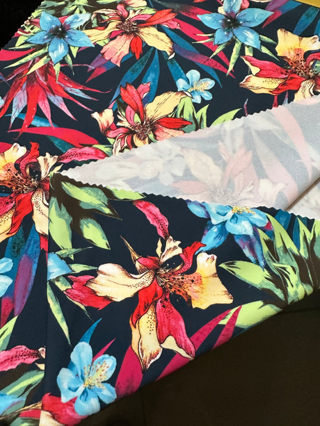 Printed Nylon Spandex Floral Print