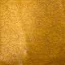 Western Floral PU Faux Leather Vinyl Fabric - Western Floral Pattern, 56" Width (1 Yard)