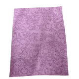 Western Floral PU Faux Leather Vinyl Fabric - Western Floral Pattern, 56" Width (1 Yard)