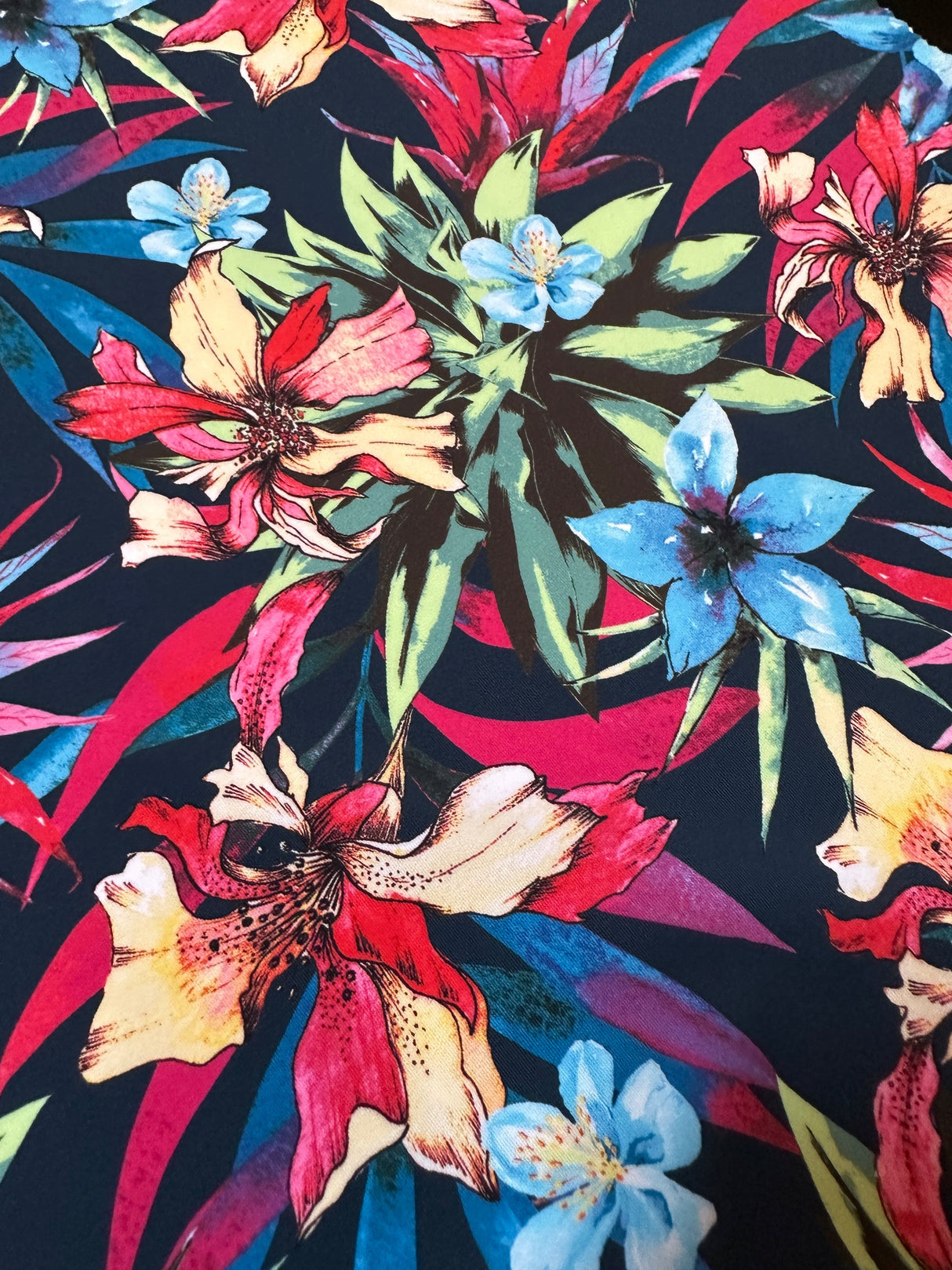 Printed Nylon Spandex Floral Print