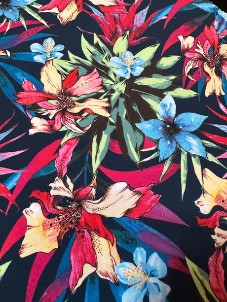 Printed Nylon Spandex Floral Print