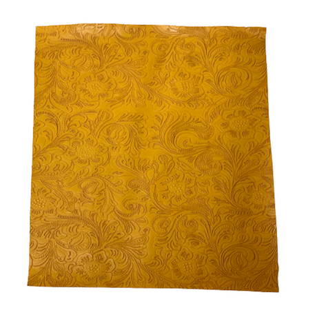 Faux Leather Vinyl Fabric Western Floral PU