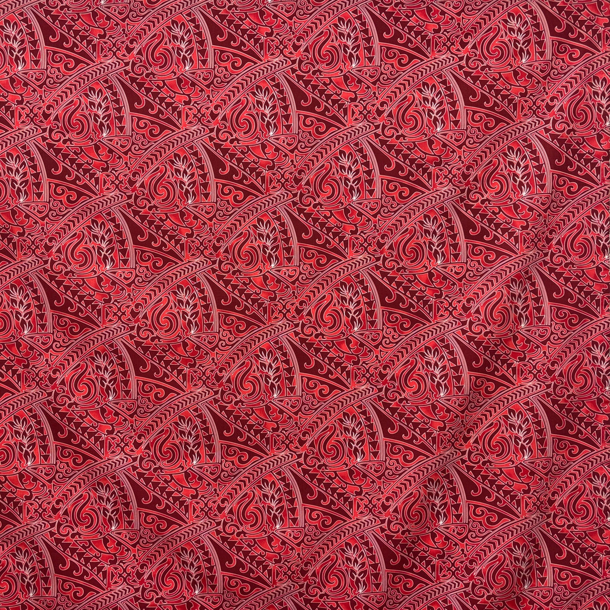 Poly-Cotton Fabric Traditional Polynesian Tattoo Triangle Formation Design
