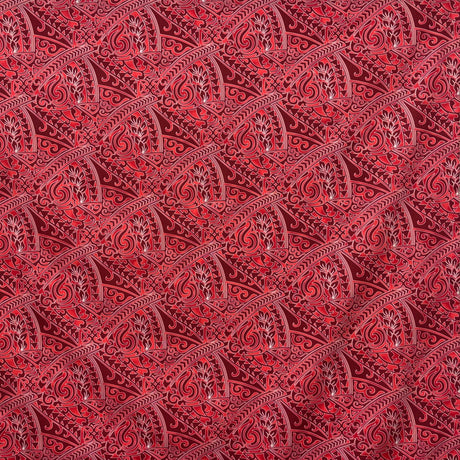 Poly-Cotton Fabric Traditional Polynesian Tattoo Triangle Formation Design