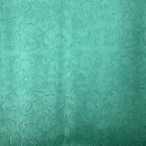 Western Floral PU Faux Leather Vinyl Fabric - Western Floral Pattern, 56" Width (1 Yard)