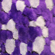 Purple Gray Bricks Faux Fur Long Pile Fabric,