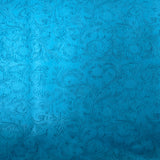 Western Floral PU Faux Leather Vinyl Fabric - Western Floral Pattern, 56" Width (1 Yard)