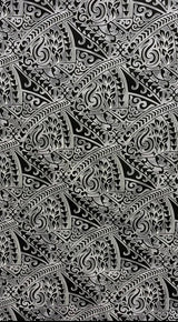 Poly-Cotton Fabric Traditional Polynesian Tattoo Triangle Formation Design