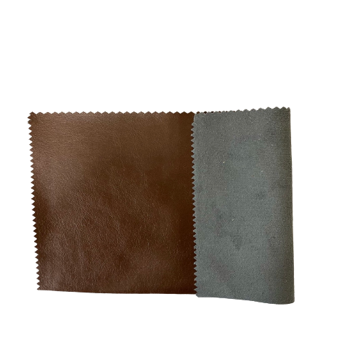 Faux Leather Apparel Fabric with Suede Backing