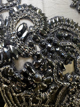 Black Rhinestone Bodice Applique