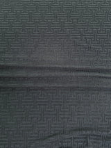 Stretch Jersey Knit Black Textured Geometric
