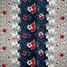 Rayon Fabric Plumeria Flowers & Leaves Parallel Design