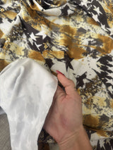 Printed Nylon Spandex Gold & Black Abstract American Flag