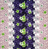 Rayon Fabric Plumeria Flowers & Leaves Parallel Design