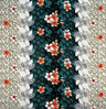 Rayon Fabric Plumeria Flowers & Leaves Parallel Design