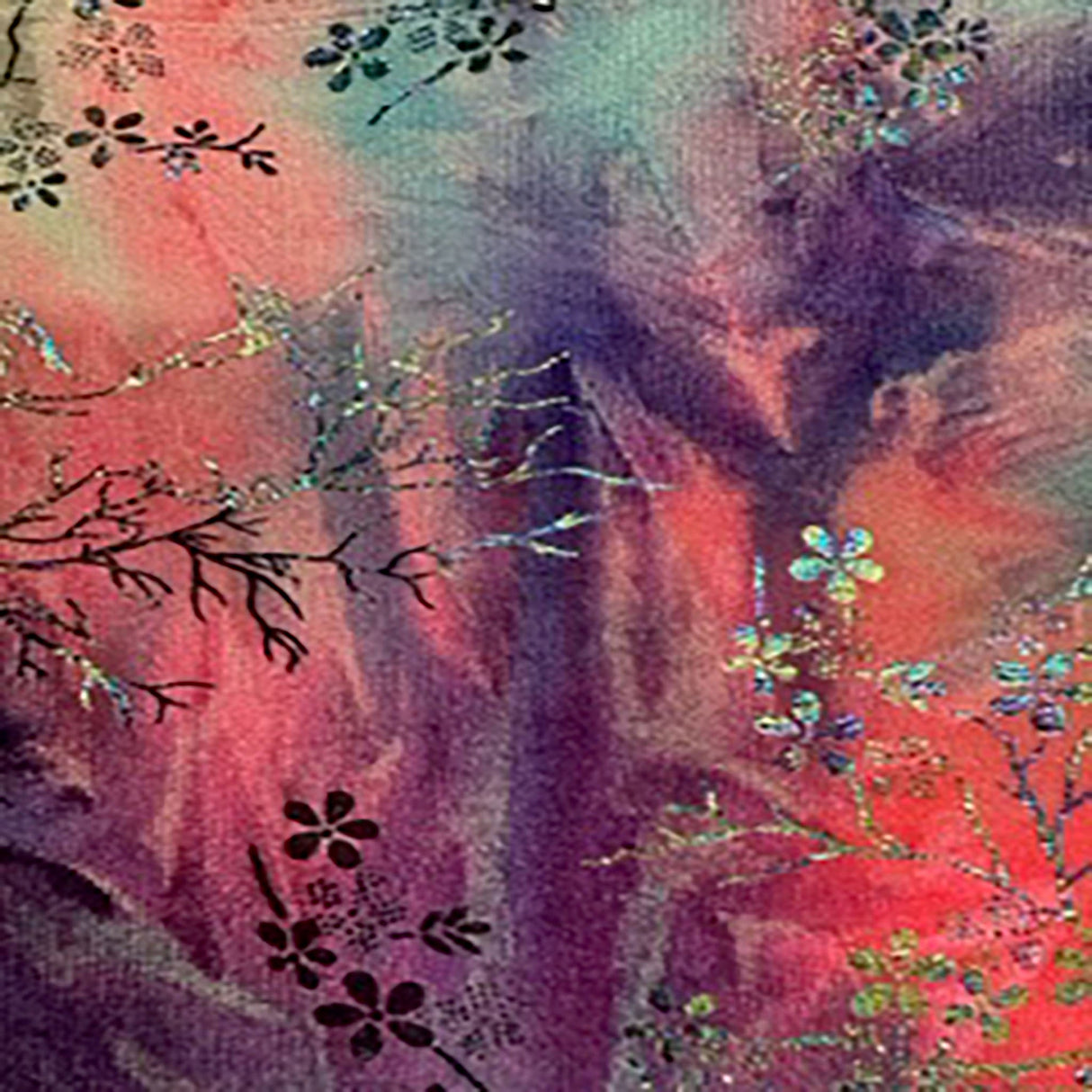 Stretch Polyester Spandex Tie-Dye Velvet Fabric 60"