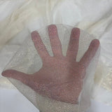 Metallic Foil Dotted Mesh Fabric
