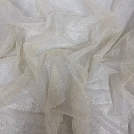 Metallic Foil Dotted Mesh Fabric