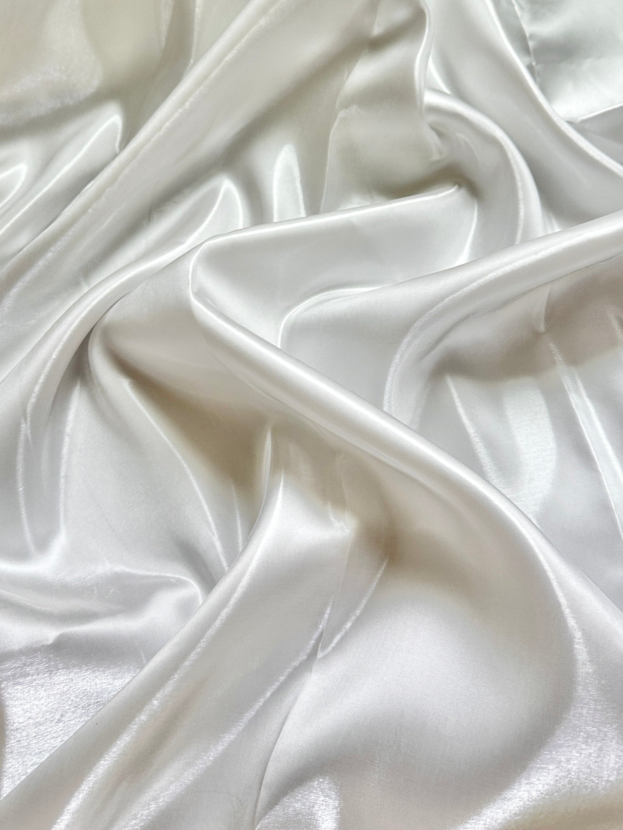 Liquid Bridal Satin Off White