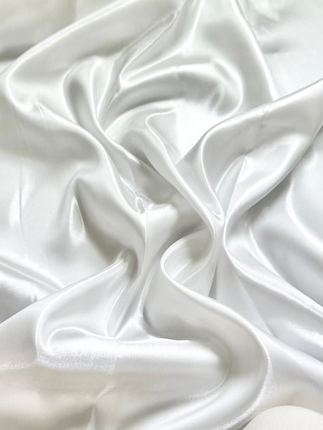 Liquid Bridal Satin Off White
