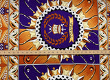 Cotton Barkcloth Tongan Seal Double Border Fabric