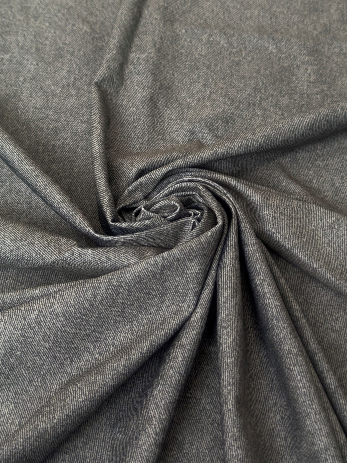 Printed Nylon Spandex Gray Twill Pattern