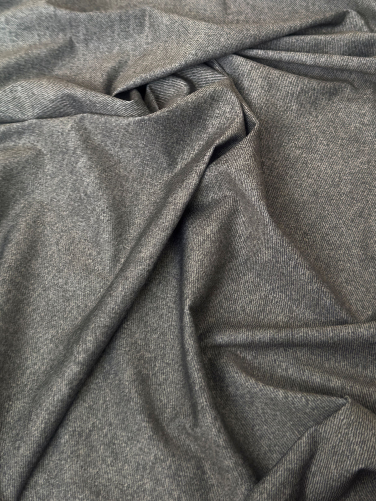 Printed Nylon Spandex Gray Twill Pattern
