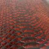 Culebra Patent 3D Embossed Snake Skin Vinyl Fabric - 3D Embossed Snake Skin, 54" Width (1 Yard)