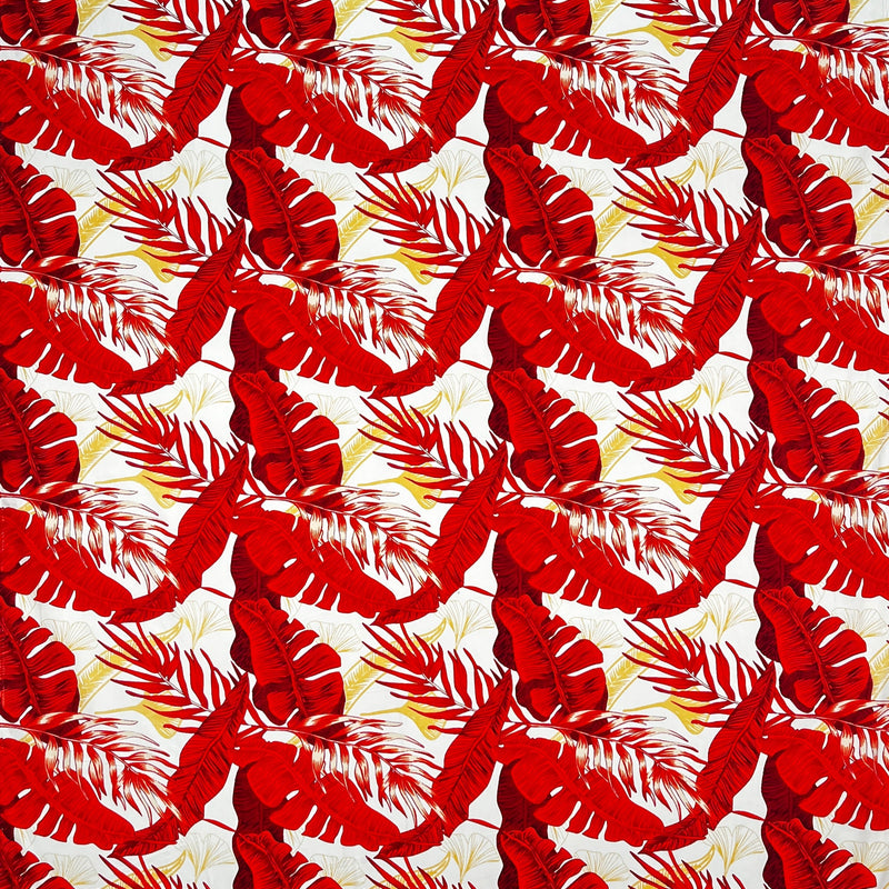 Tropical Leaves All Over Design Cotton Fabric - Tropical Leaves Pattern, 36" X 45" (1 Yard)