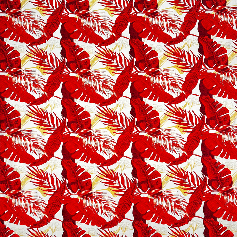 Tropical Leaves All Over Design Cotton Fabric - Tropical Leaves Print, 36" X 45" (1 Yard)