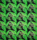 Tropical Leaves All Over Design Cotton Fabric - Tropical Leaves Print, 36" X 45" (1 Yard)