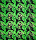 Cotton Fabric Tropical Leaves All Over Design