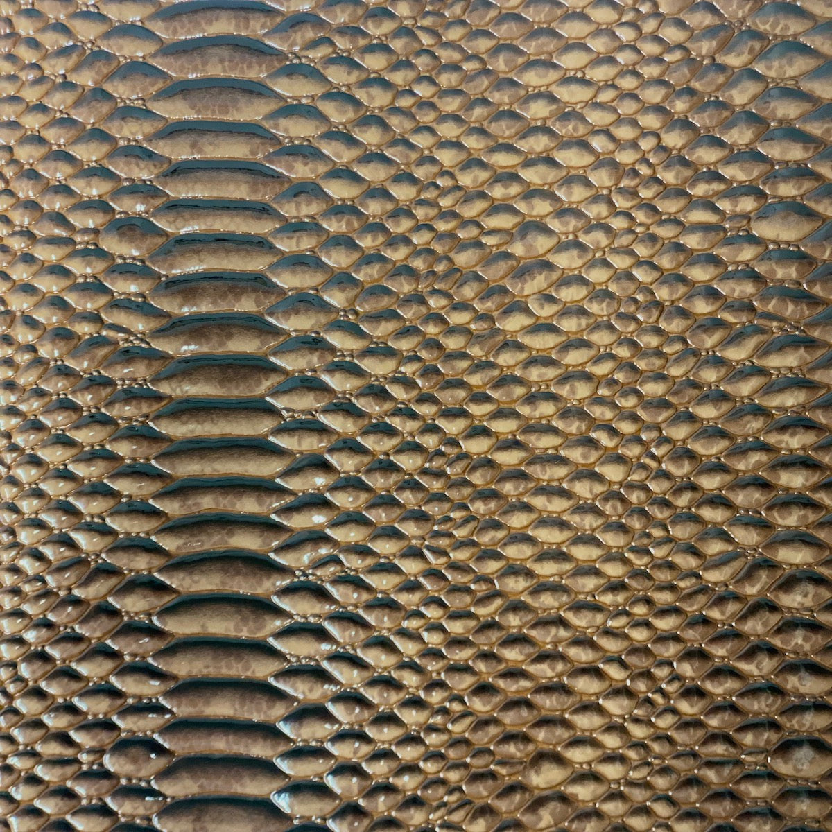 Culebra Patent 3D Embossed Snake Skin Vinyl Fabric - 3D Embossed Snake Skin, 54" Width (1 Yard)