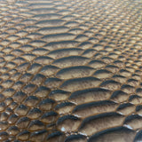 Culebra Patent 3D Embossed Snake Skin Vinyl Fabric - 3D Embossed Snake Skin, 54" Width (1 Yard)