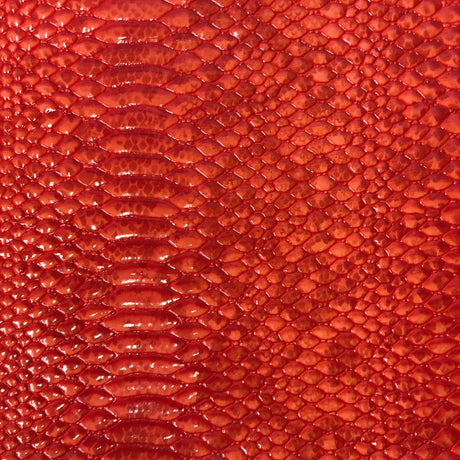Culebra Patent 3D Embossed Snake Skin Vinyl Fabric - 3D Embossed Snake Skin, 54" Width (1 Yard)