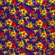 Hibiscus Palm Leaves Cluster All Over Design Cotton Fabric - Tropical Floral Leaf Print, 36" X 45" (1 Yard)