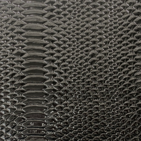 Culebra Patent 3D Embossed Snake Skin Vinyl Fabric - 3D Embossed Snake Skin, 54" Width (1 Yard)