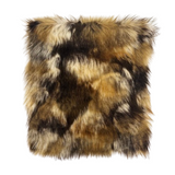 Faux Fur Fabric Multicolor Patchwork 60" Wide