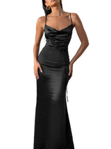 Black Stretch Crepe Back Satin