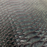 Culebra Patent 3D Embossed Snake Skin Vinyl Fabric - 3D Embossed Snake Skin, 54" Width (1 Yard)