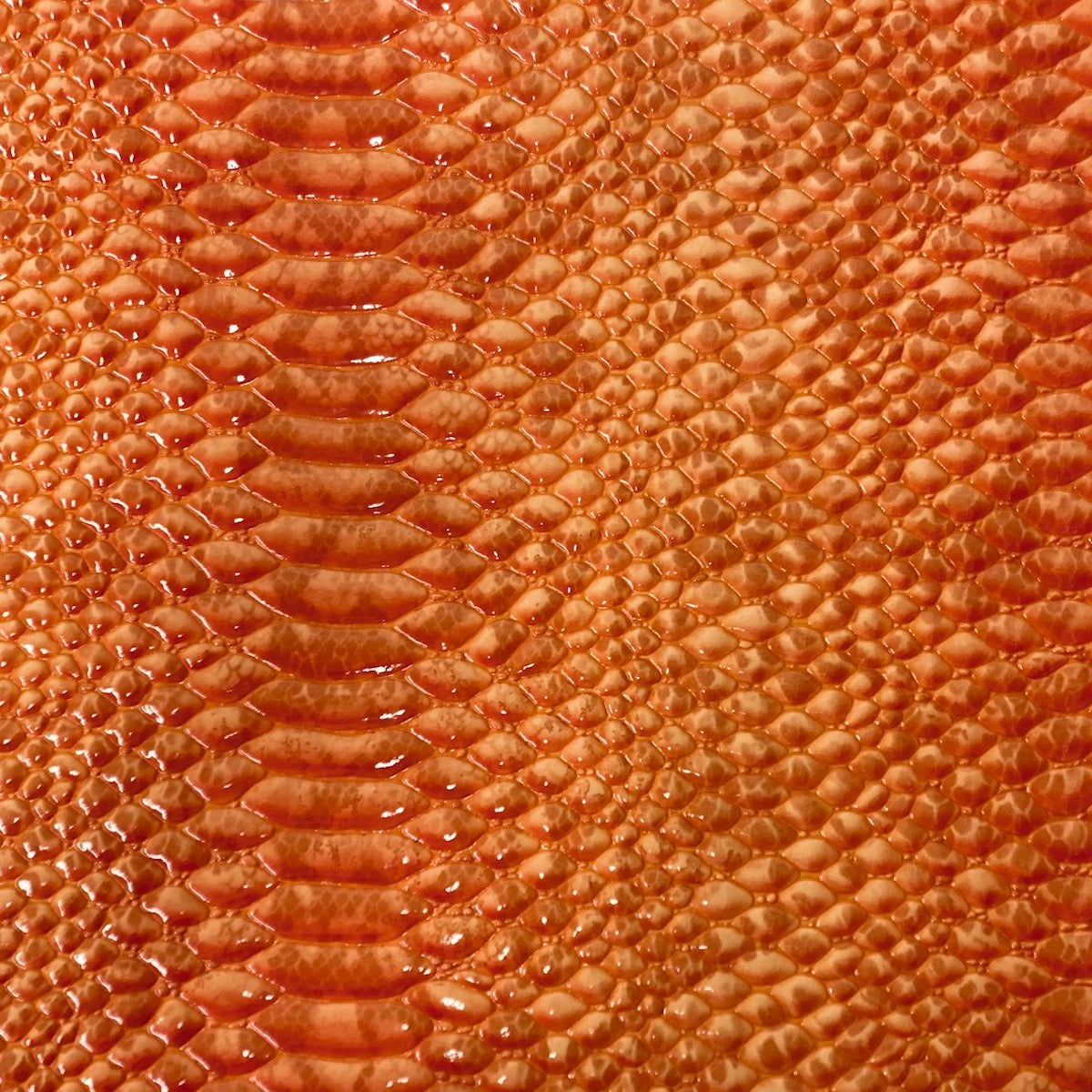 Culebra Patent 3D Embossed Snake Skin Vinyl Fabric - 3D Embossed Snake Skin, 54" Width (1 Yard)